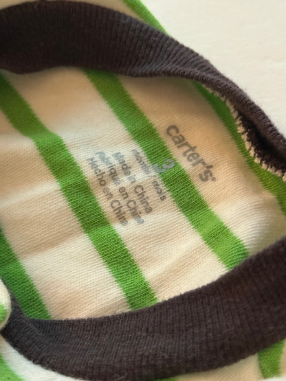 Carter's Monkey Striped Footed Sleeper 3M