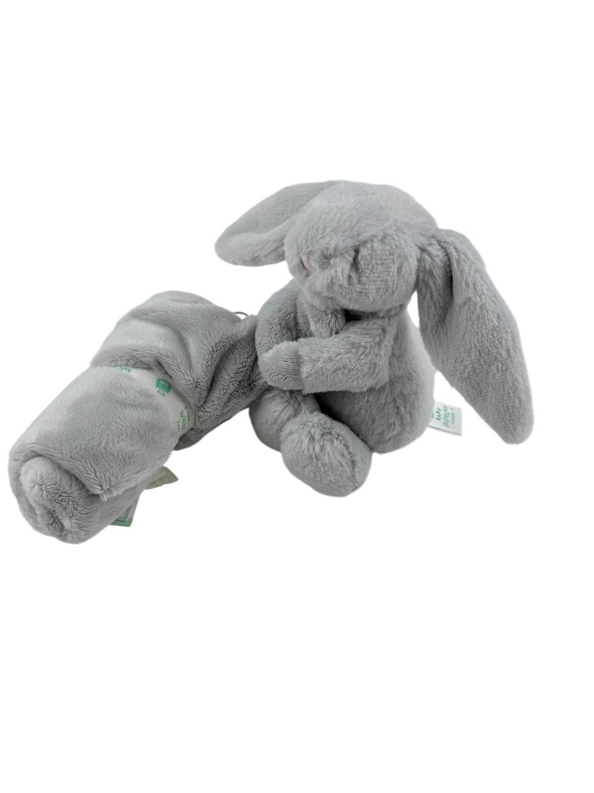 Baby Jellycat Gray Bunny Soother Blanket Plush