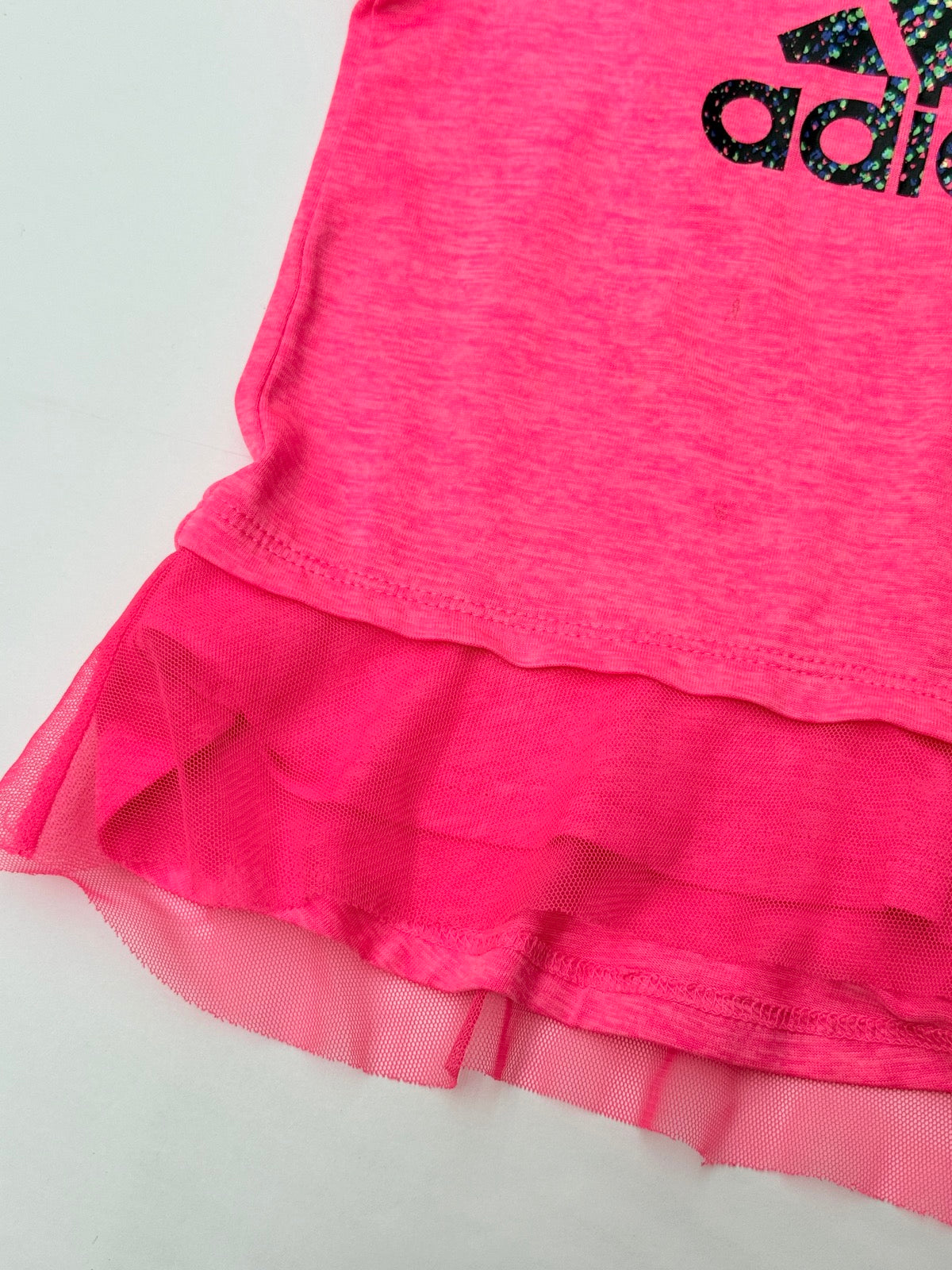 Adidas Pink Mesh Hem T-Shirt 9M