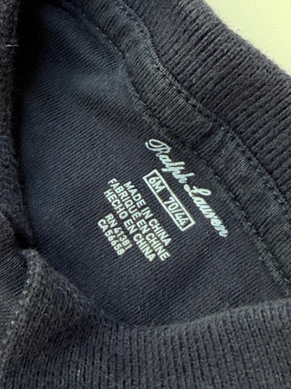 Ralph Lauren Navy Coverall Romper 6M
