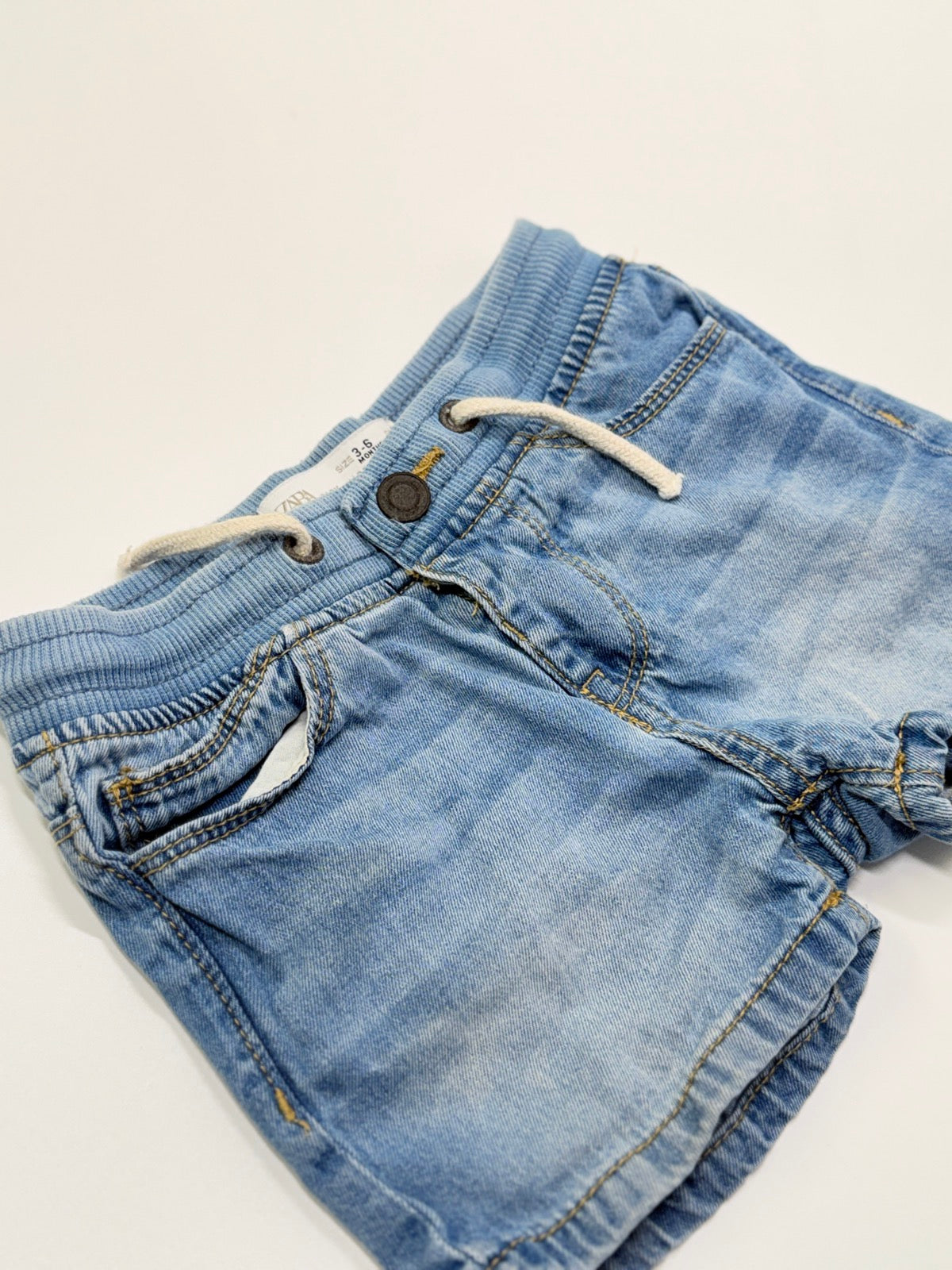 Zara Baby Light Blue Denim Shorts 3-6M