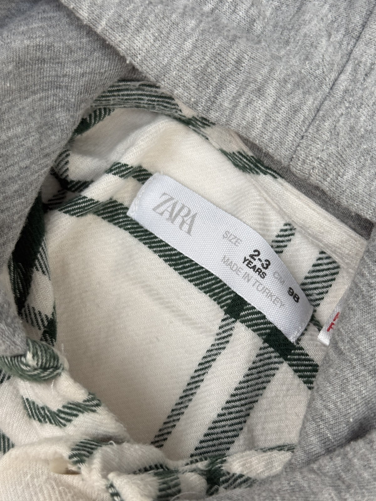 Zara Plaid Hooded Flannel Shirt 2-3Y