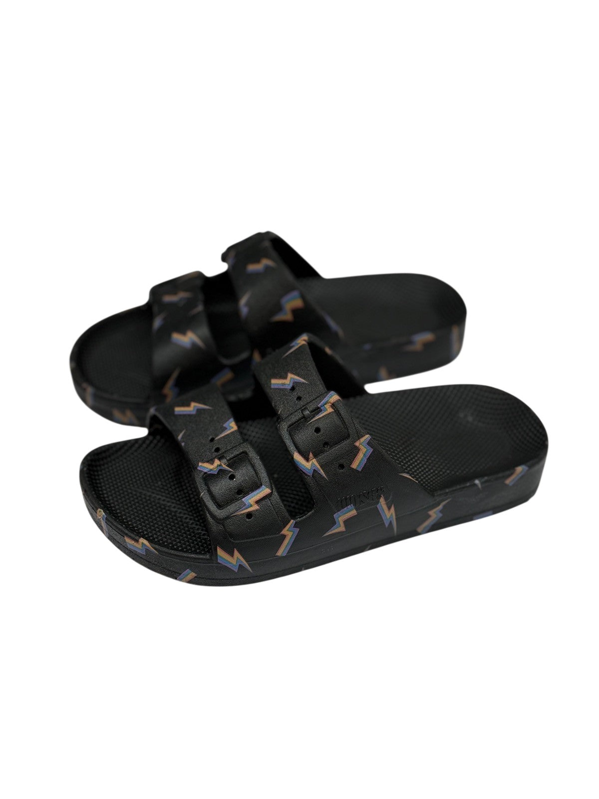 Freedom Moses Lightning Bolt Print Slide Sandals Kids