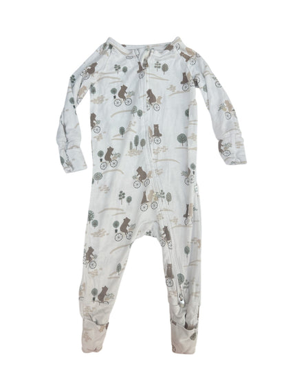 Loulou Lollipop Bear Print Zip Sleeper 6-12M