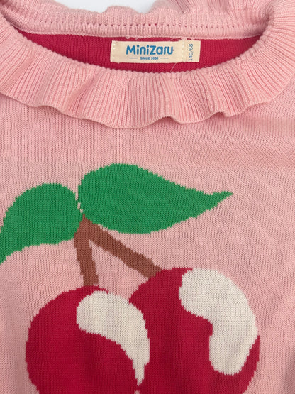 Mini Ari Pink Cherry Print Sweater Size 10