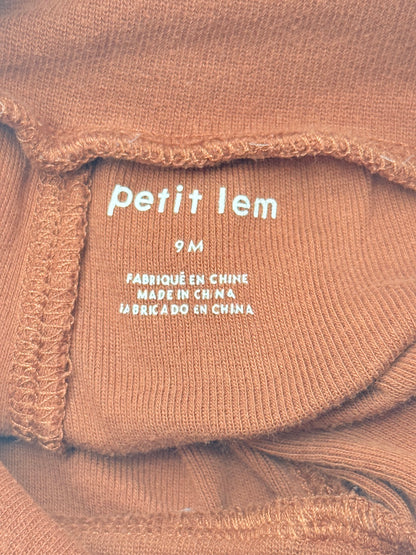 Petit Lem Rust Ribbed Joggers 9M