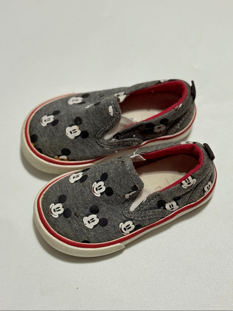 Gap Mickey Mouse Gray Slip-On Sneakers Size 5