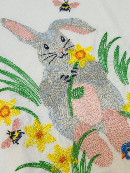 Mini Boden Embroidered Bunny T-Shirt 3-4Y
