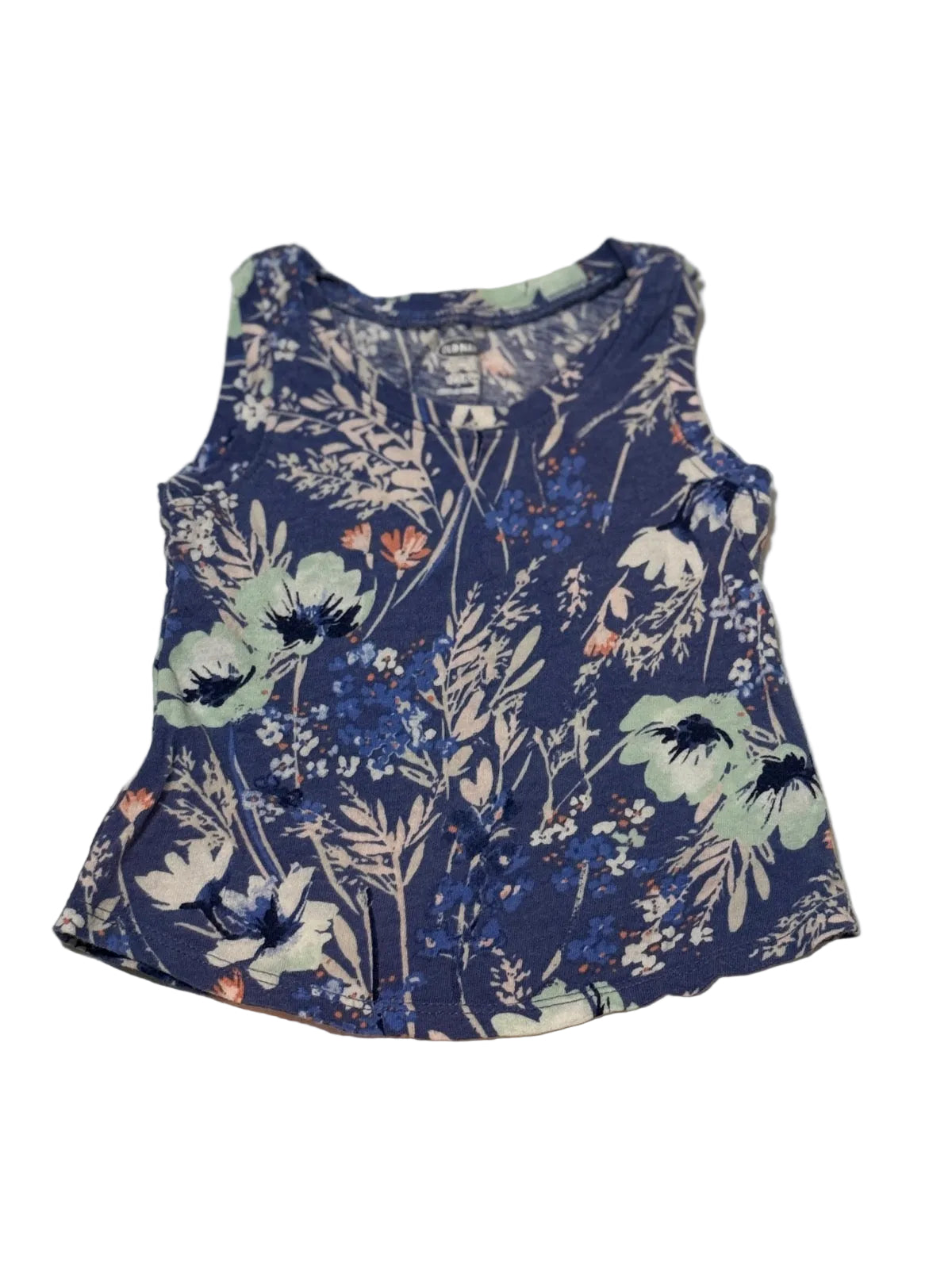 Old Navy Floral Blue Tank Top 12-18M