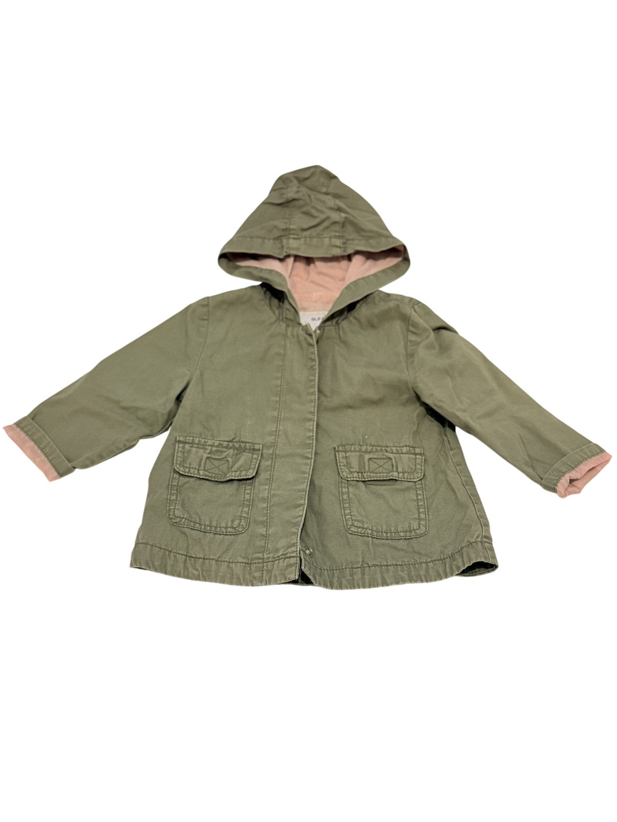 Old Navy Olive Hooded Jacket 12-18M