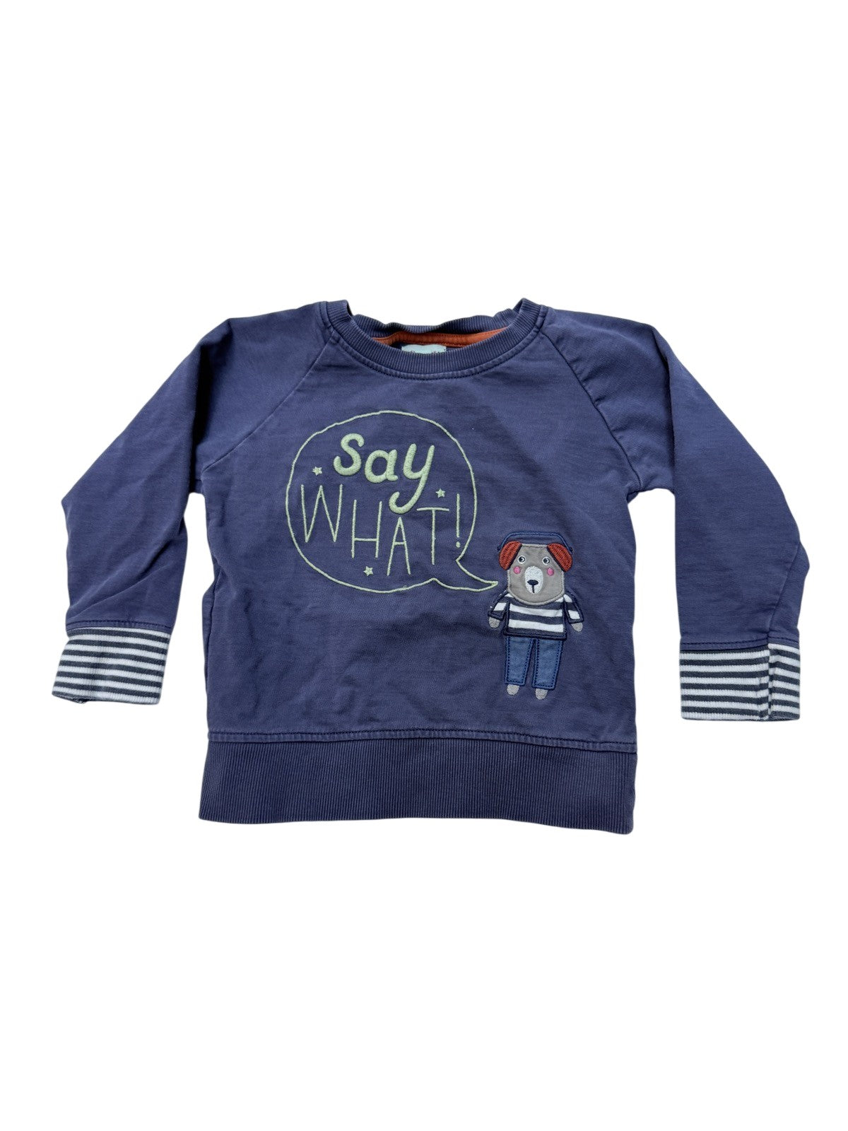 Lilly + Sid Say What Bear Sweatshirt 2-3Y