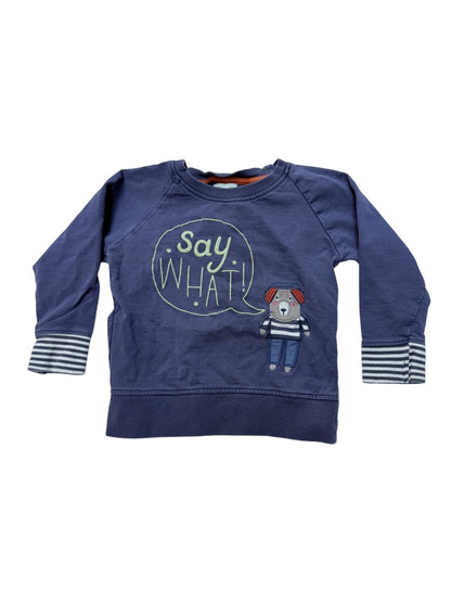 Lilly + Sid Say What Bear Sweatshirt 2-3Y