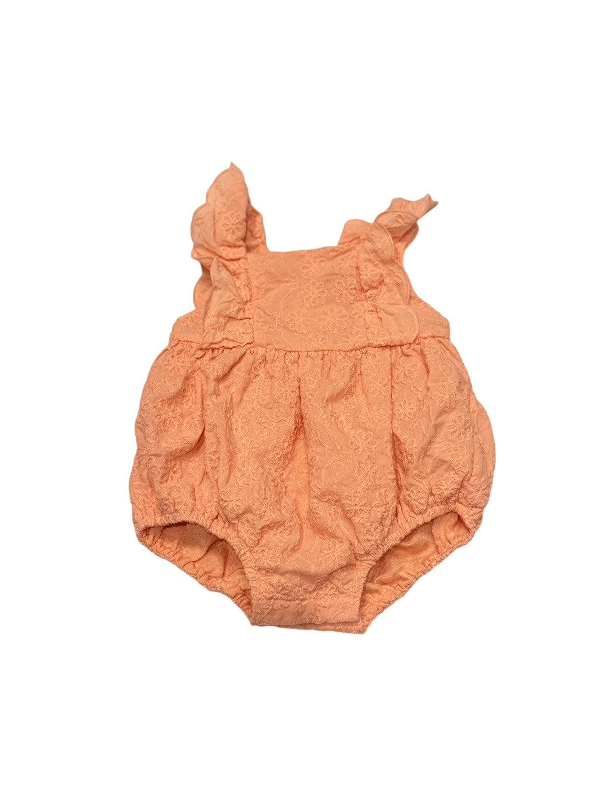 Cupcakes and Cashmere Peach Romper 6-9M