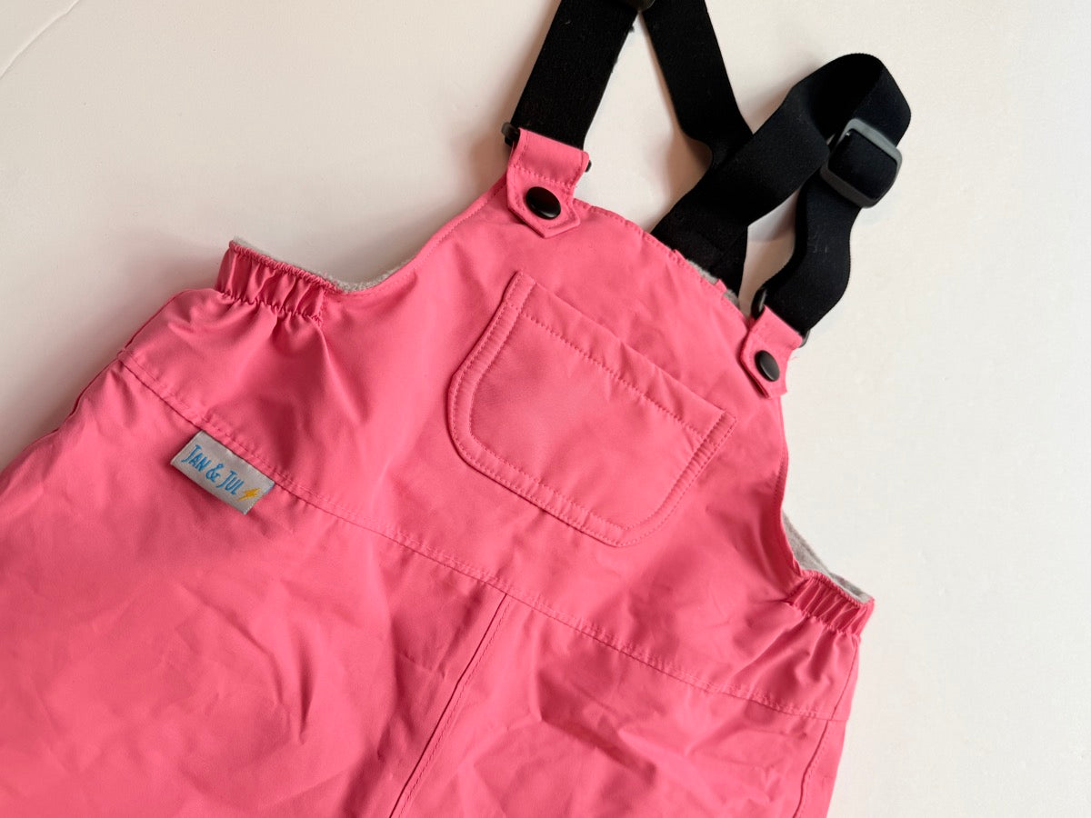 Jan & Jul Pink Rain Pants Overalls 3T