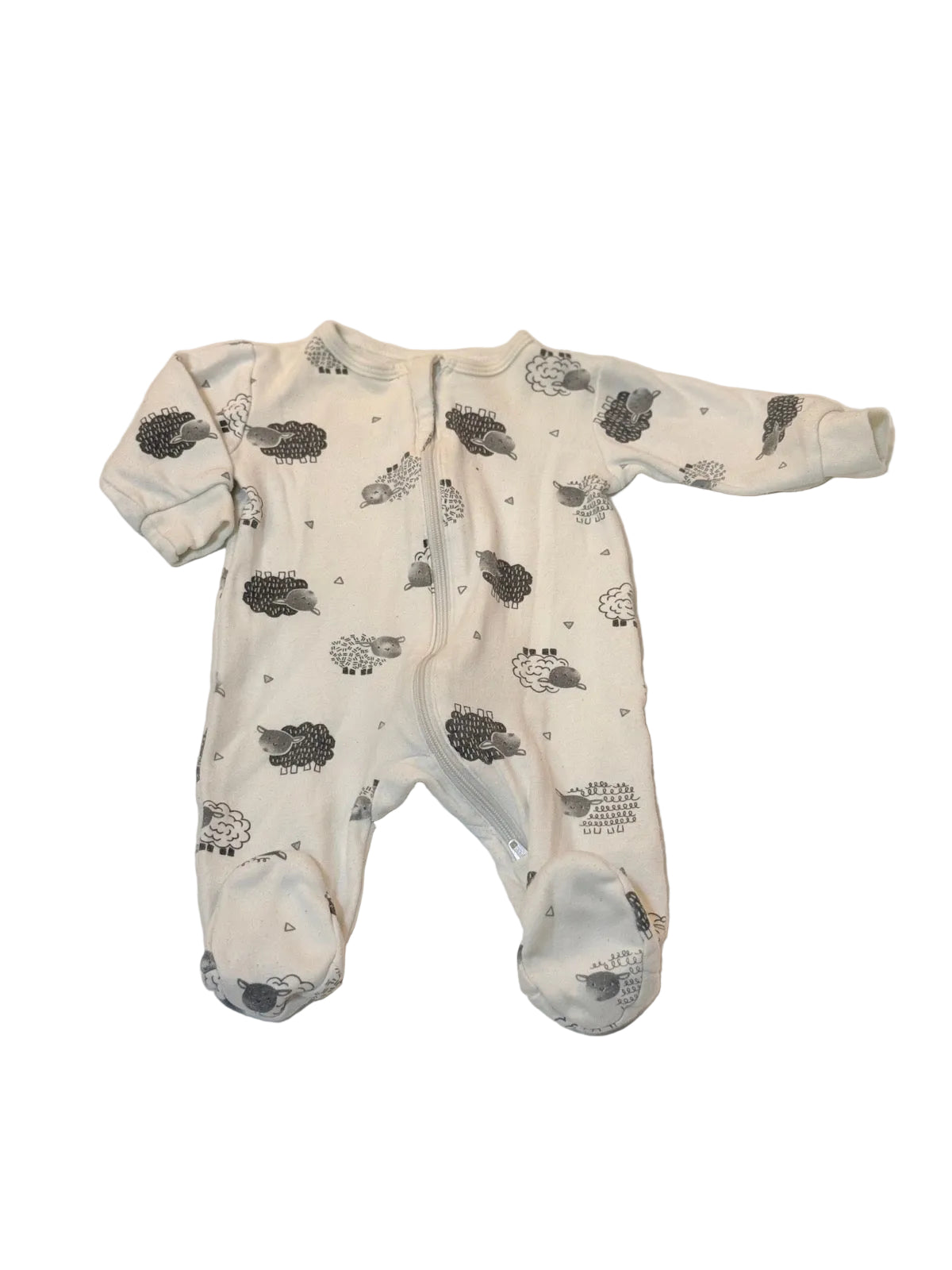 Petit Lem Sheep Print Sleeper Newborn