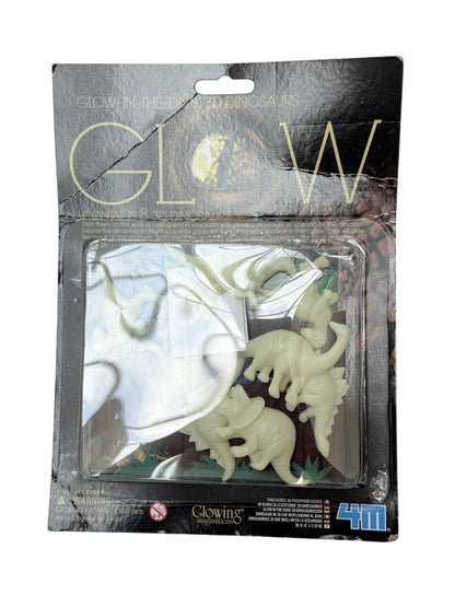 NWT - 4M Glow-in-the-Dark 3D Dinosaurs Toy Set