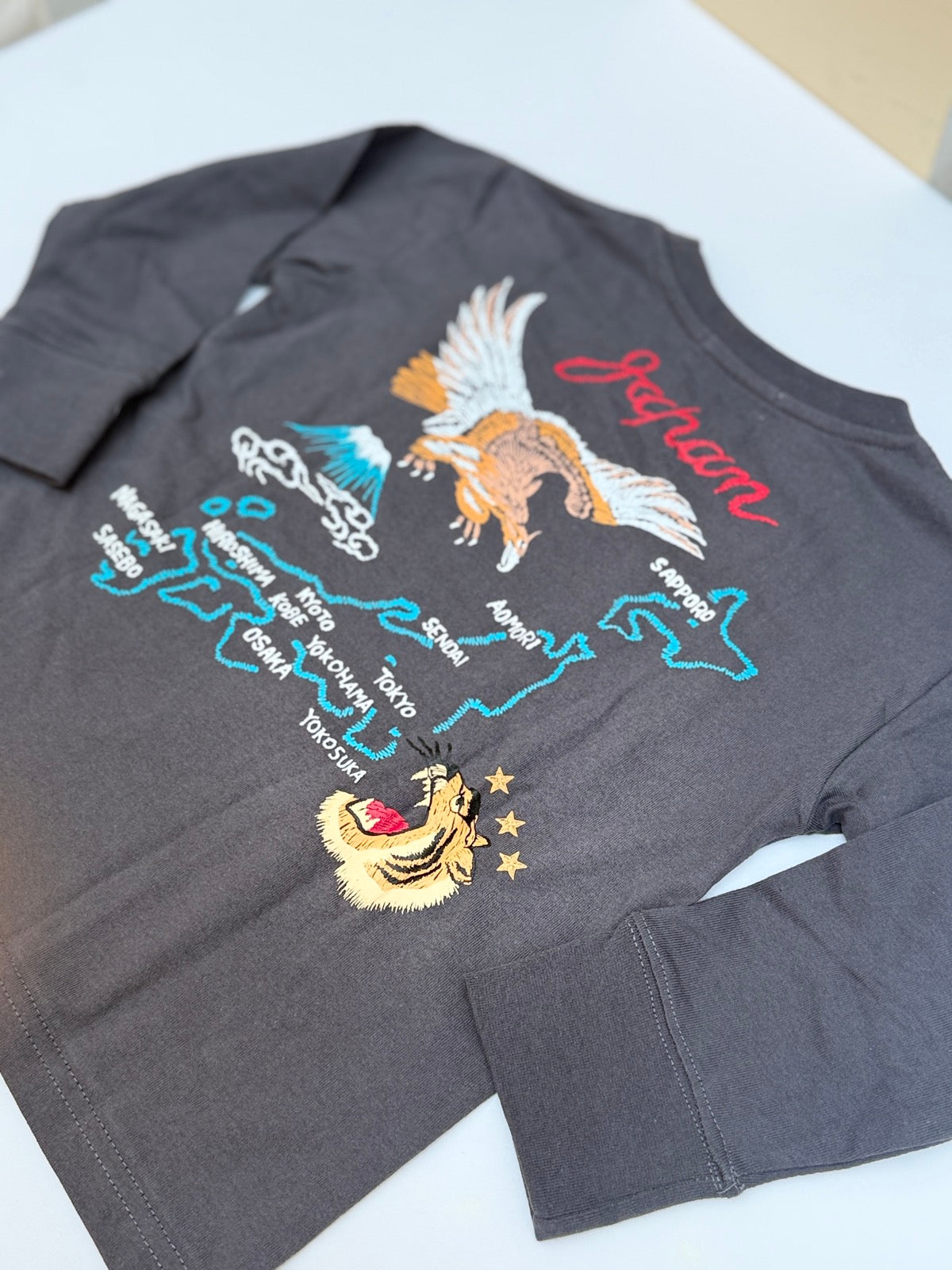 Japan Embroidered Sukajan Long Sleeve Tee 5T