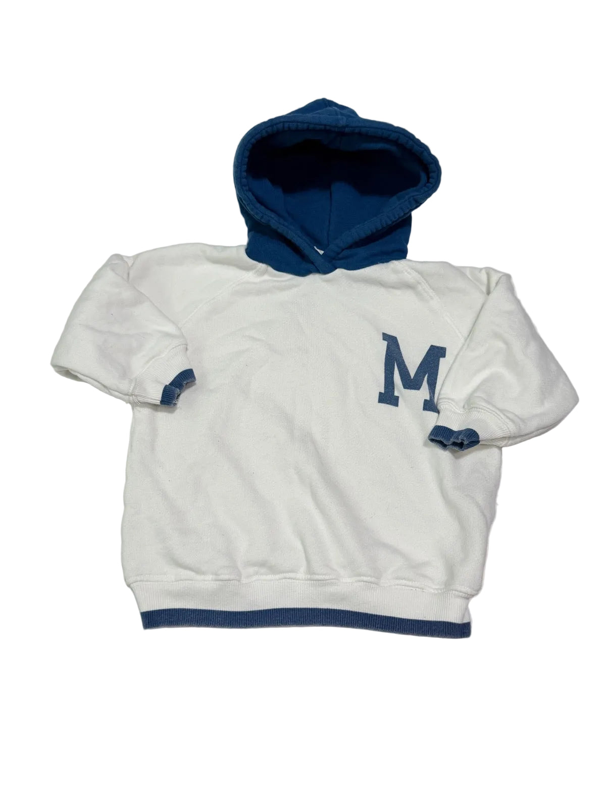 Zara White Blue Hoodie Sweatshirt 3-4Y