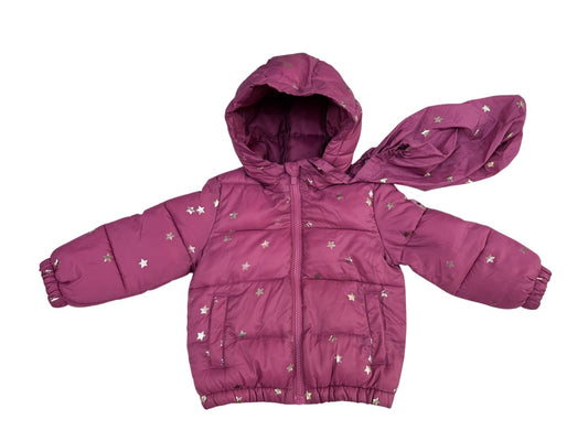 Miles The Label Pink Star Puffer Jacket 24M