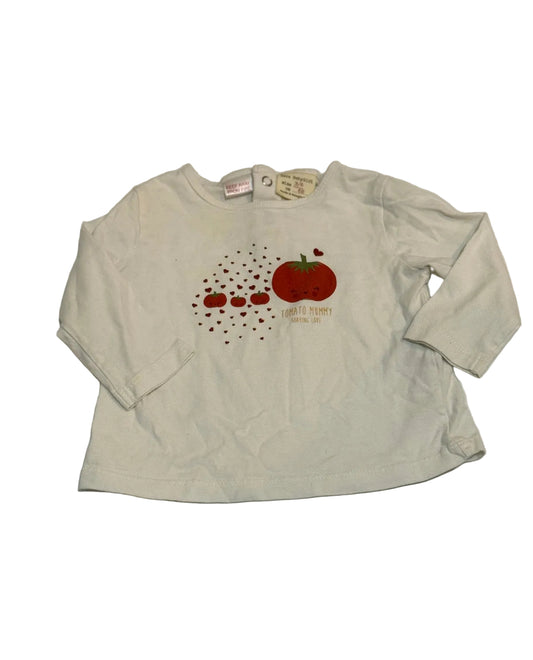 Zara BabyGirl White Tomato Mummy Top 3-6m