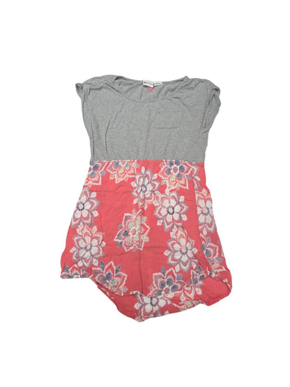 Roxy Grey Floral Colorblock Dress Size S/M