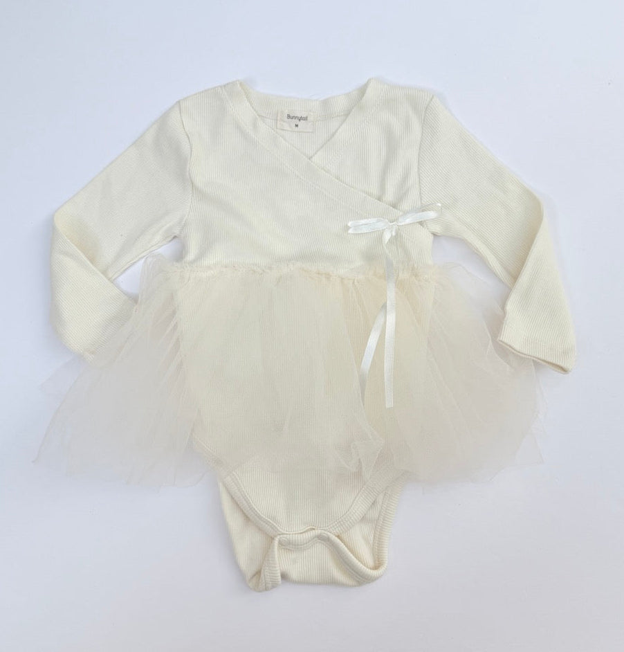Bunnytail Cream Tutu Bodysuit Size 12-18m