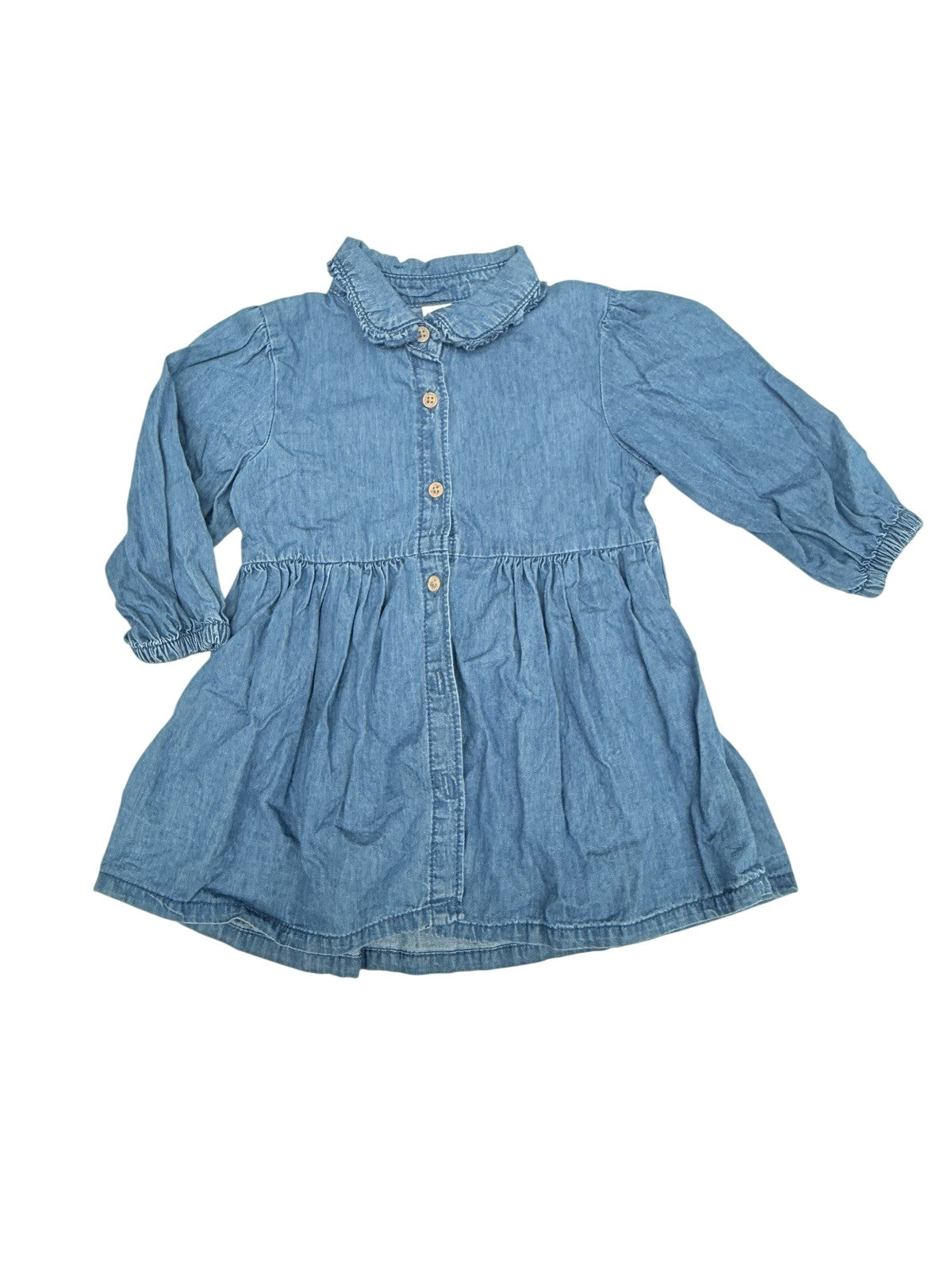 Tex Baby Denim Button-Up Dress 18m