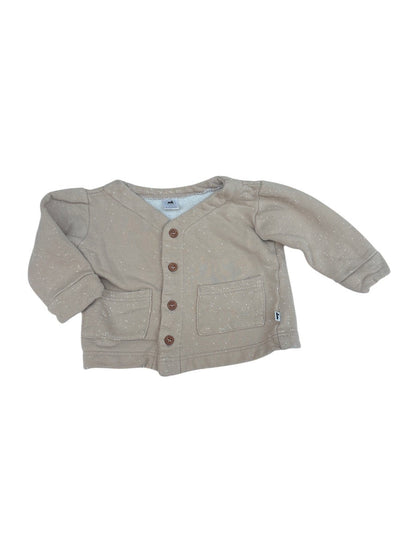 Little & Lively Speckled Button Hoodie 6-12M