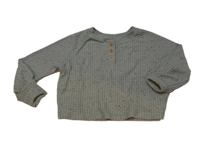 Old Navy Gray Waffle Henley Top XS