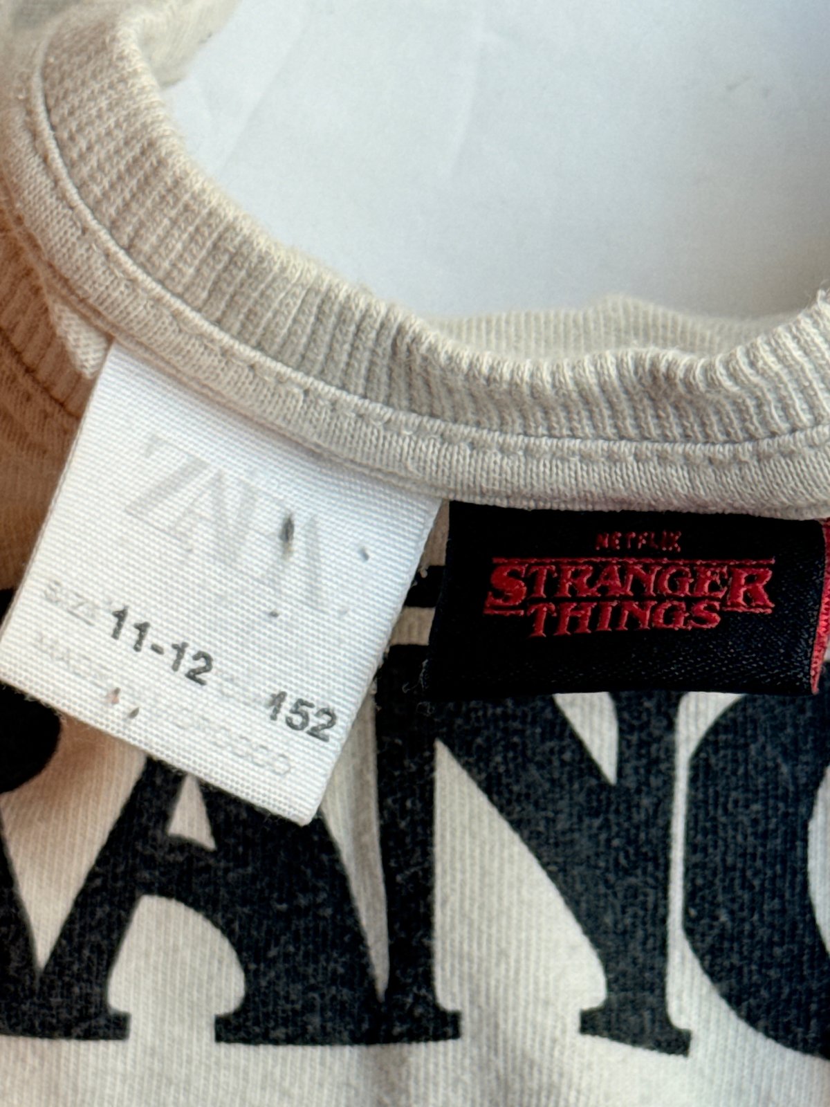 Zara Stranger Things Long Sleeve T-Shirt Size 11-12