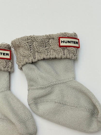 Hunter Boot Socks Grey Cable Knit XS