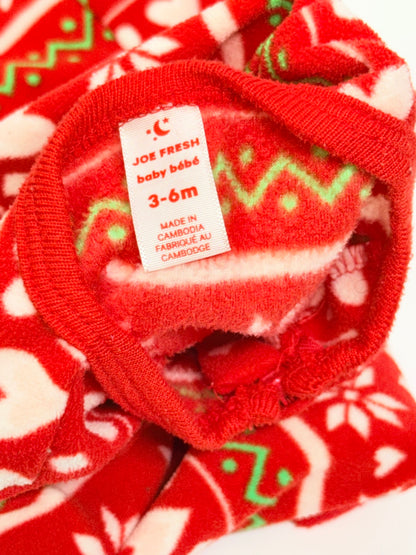 Joe Fresh Christmas Fair Isle Footed Sleeper 3-6m