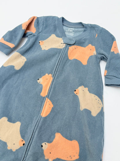 Carter's Bear Print Fleece Sleep Bag 3-6M