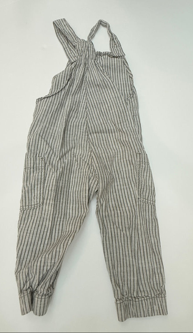 Striped Cargo Overalls 12-18m