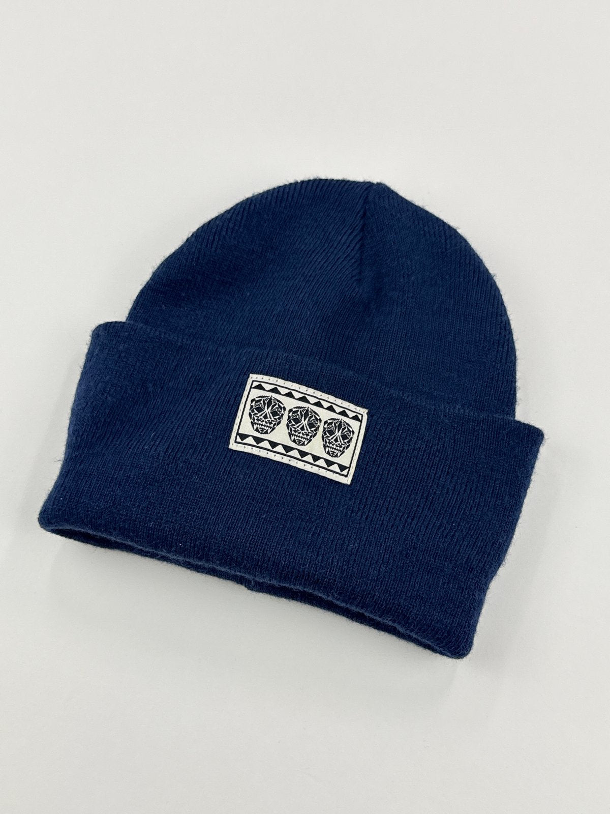 H&M Navy Skull Patch Beanie Size 1½-4Y