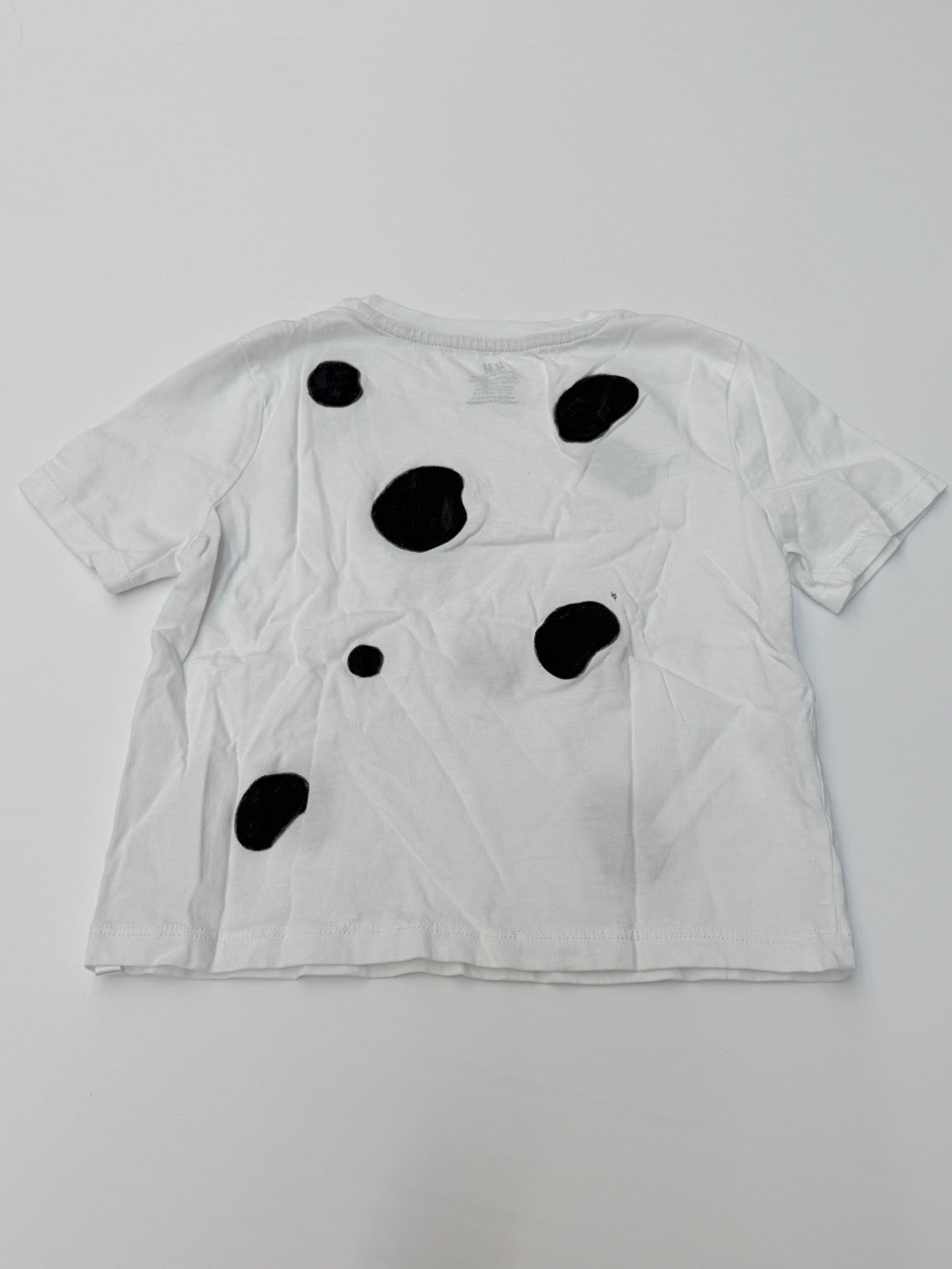 H&M White Spotted T-Shirt Size 6-8