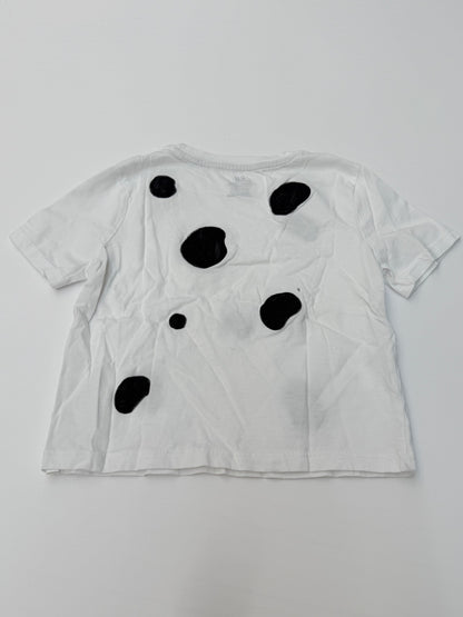 H&M White Spotted T-Shirt Size 6-8