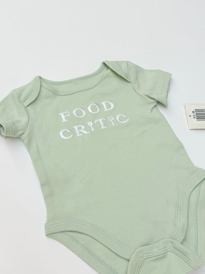 NWT - The Littlest Food Critic Bodysuit 3-6M