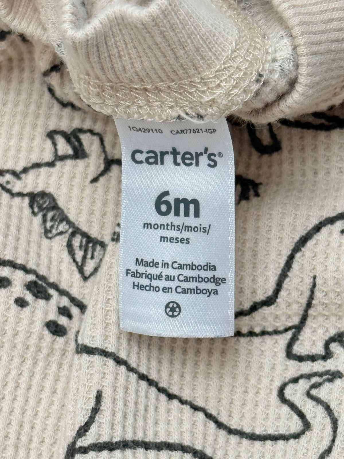 Carter's Dinosaur Thermal Set 6M