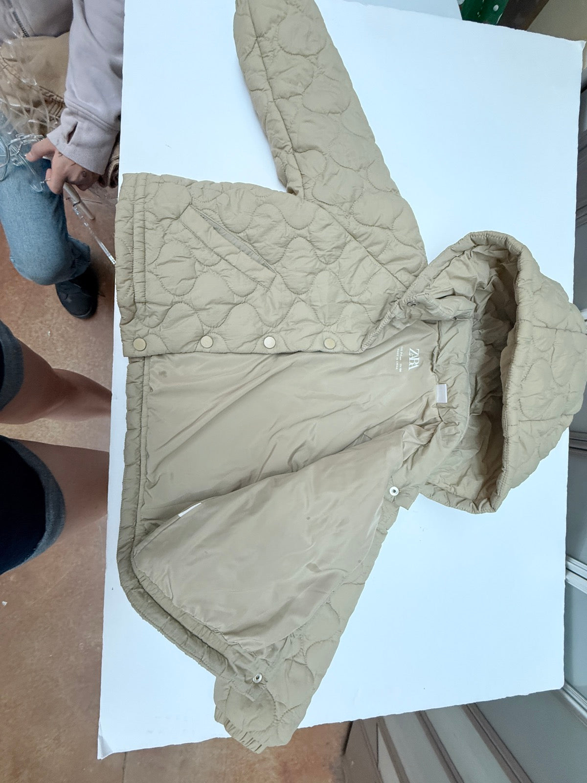 Zara Quilted Hooded Jacket Size 3-4Y