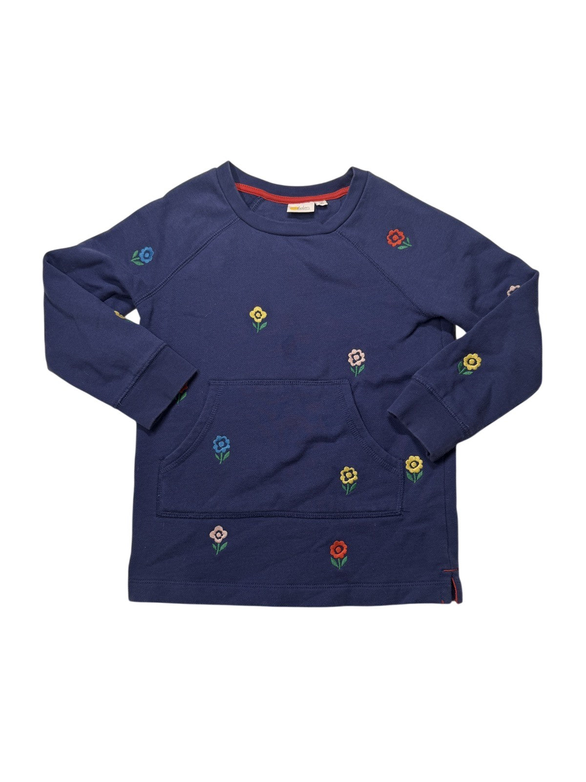 Mini Boden Floral Embroidered Sweatshirt Size 9-10