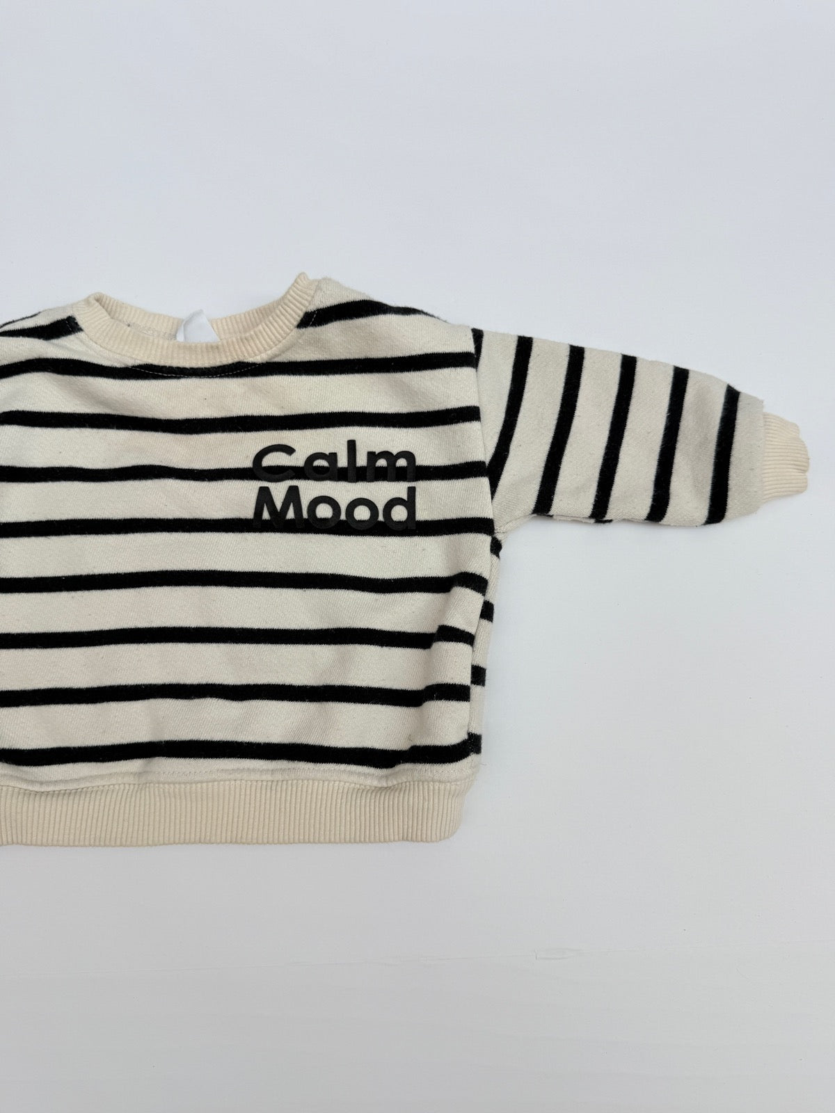 Zara Calm Mood Striped Sweatshirt 3-6M