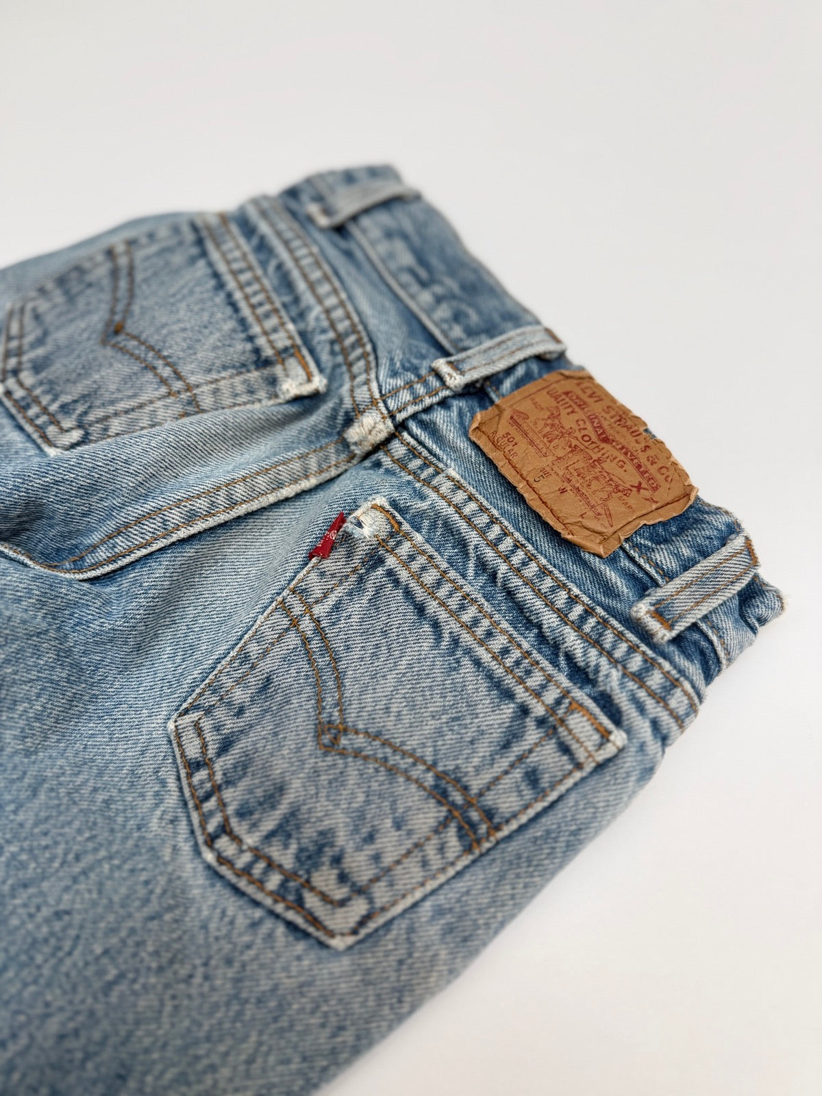 Vintage 1992 Levi's 501 Distressed Denim Jeans Kids Size 5