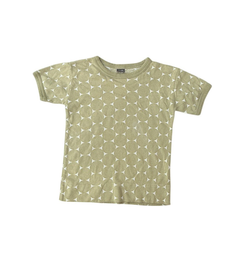 Nanoou Olive Circle Print T-Shirt Size 128 (7-8yr)