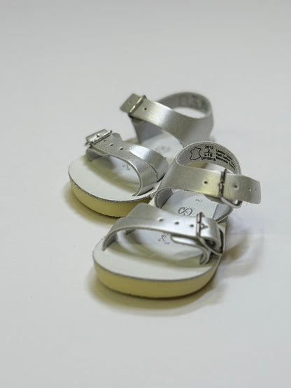 Salt Water Sandals Sea Wees Silver Baby Size 2