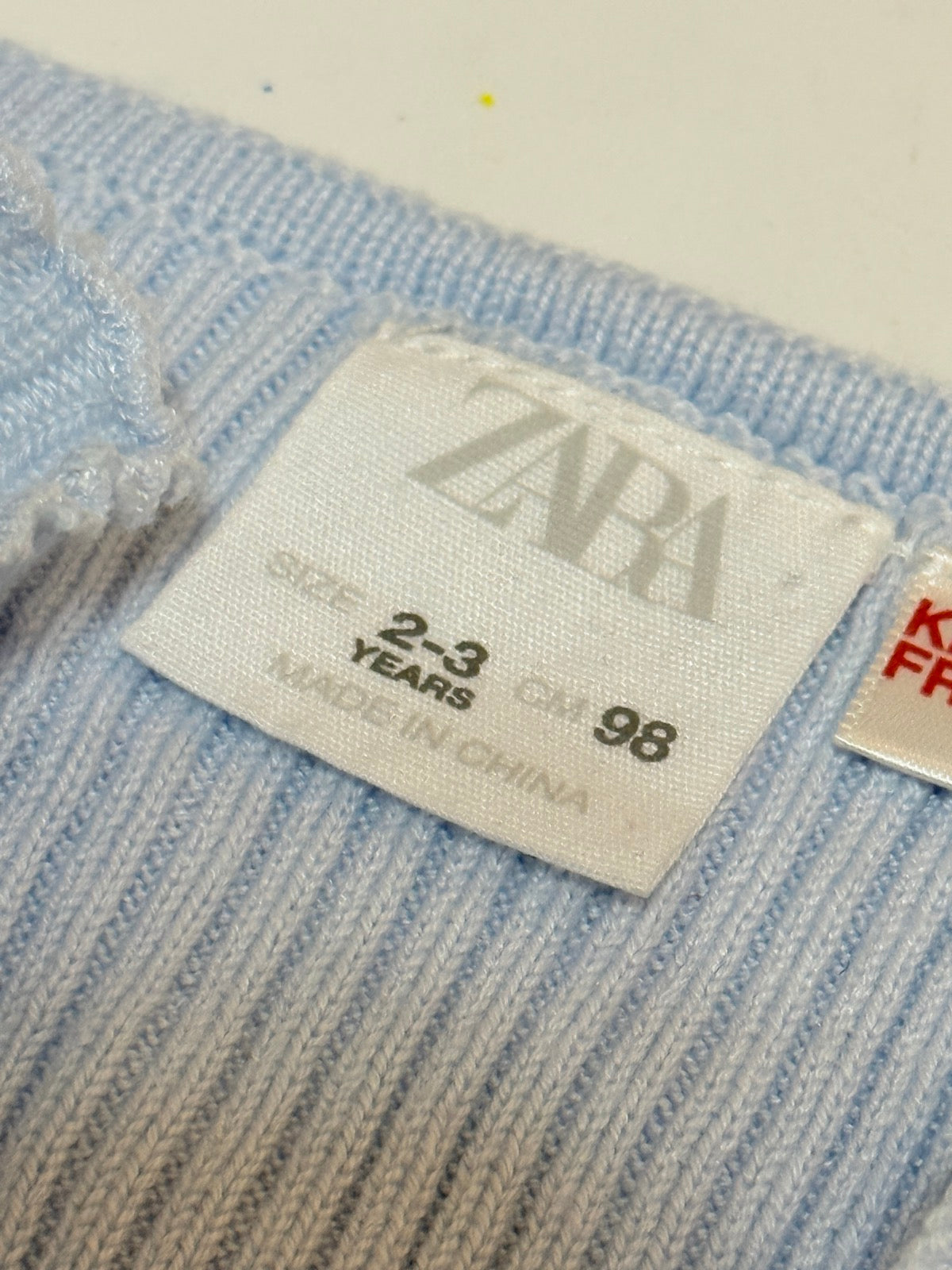 Zara Light Blue Ribbed Tank Top 2-3Y
