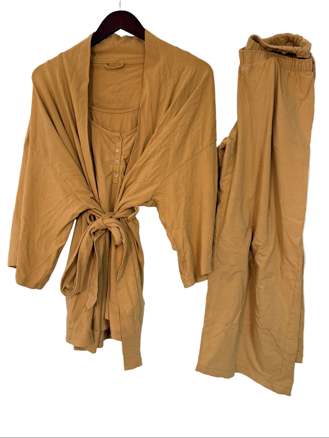Storq Tan 3-Piece Maternity Lounge Set Size 2