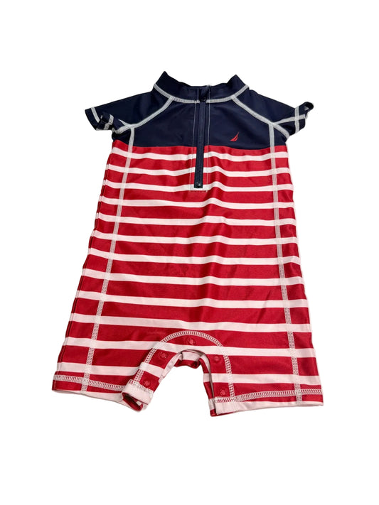 Nautica Red Stripe UV One-Piece Swimsuit 18m
