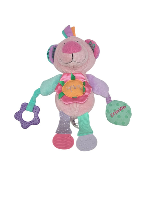 Manhattan Toy Pink Bear Teether Activity Toy