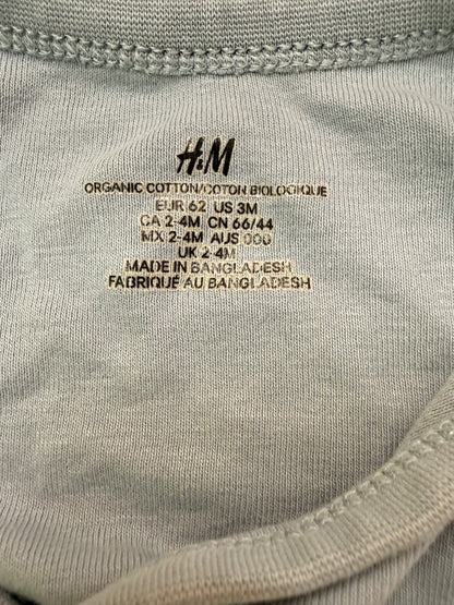 H&M Organic Cotton Wrap Bodysuit 3M